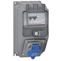 Coffret monoprise Hypra - IP44 - 16 A - 200/250 V~ - 2P+T - avec disjoncteur différentiel