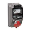 Coffret monoprise Hypra - IP44 - 16 A - 380/415 V~ - 3P+T - avec disjoncteur différentiel
