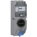 Coffret monoprise Hypra - IP44 - 16 A - 200/250 V~ - 2P+T - inter + disjoncteur différentiel