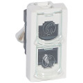 Prise doubleur téléphone/téléphone RJ45 Legrand Mosaic - UTP - contacts 45 - 1 mod - LCS²