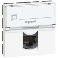 Prise RJ45 Legrand Mosaic - Cat. 6 - FTP - 2 mod - blanc -LCS² Legrand