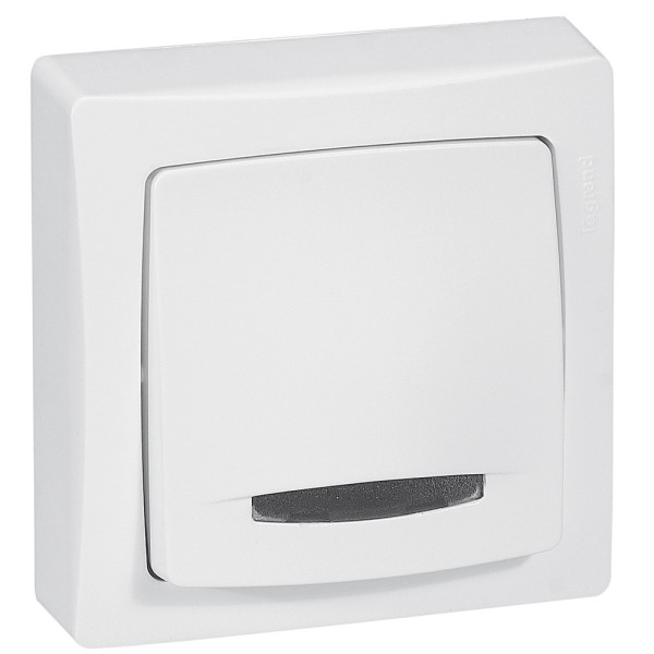 Va-et-vient témoin sans neutre appareillage saillie Legrand complet - 4 A - blanc