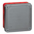 Boîte de dérivation carrée 105x105x55 étanche Legrand Plexo gris - pour presse-étoupe ISO