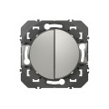 Legrand dooxie double bouton poussoir aluminium composable