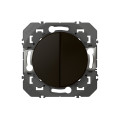 Interrupteur ou va-et-vient Legrand Dooxie 10AX + bouton poussoir 6A finition noir - emballage blister