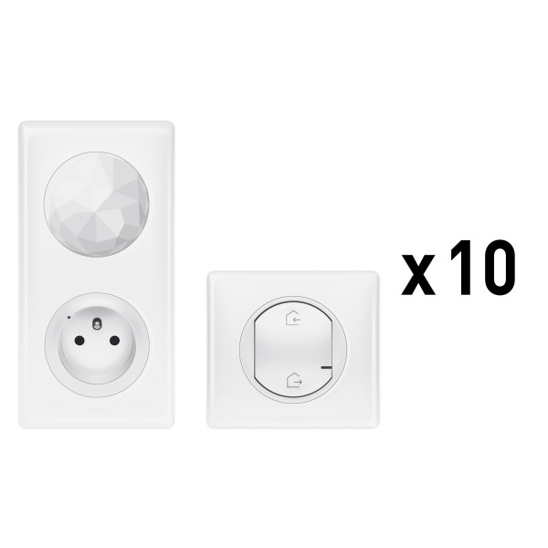 Pack de démarrage Céliane With Netatmo avec prise connectée et commande sans fil - Blanc
