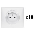 Lot de 10 Prises Connectées Céliane With Netatmo 16A 3680W avec Mesure de Consommation - Blanc