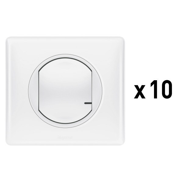 Commande sans fil Céliane With Netatmo - Lot de 10 pour éclairage et prises - Blanc