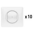 Lot de 10 interrupteurs variateurs connectés Céliane With Netatmo - Blanc complet