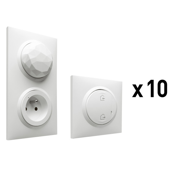 Pack de démarrage Dooxie With Netatmo connecté avec prise encastrée et commande sans fil - Blanc