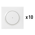 Lot de 10 interrupteurs (option variateur) connectés dooxie with netatmo - blanc