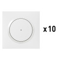 Lot de 10 Interrupteurs Connectés Dooxie With Netatmo avec Options Variateur et Neutre - Blanc