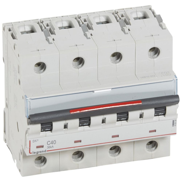 Disjoncteur magnéto-thermique dx³ - 4p - 40 a - 36 ka - courbe c