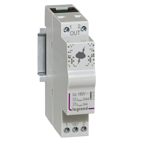 Legrand Parafoudre réseaux de communication - 10/20 kA - 180 V maxi - 1 module