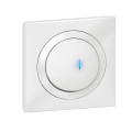 Poussoir Legrand dooxie simple avec voyant lumineux IP44 6A 250V - livré avec plaque carrée blanche