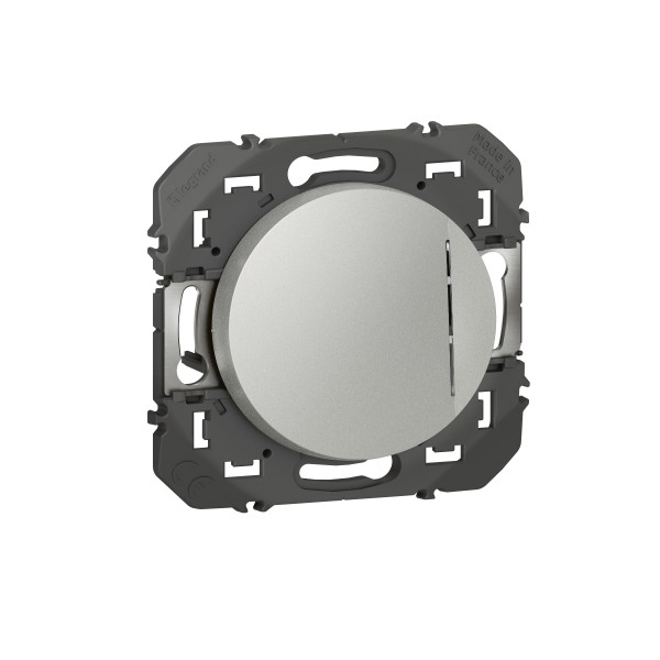 Interrupteur ou va-et-vient aluminium Legrand Dooxie avec voyant témoin 10AX 250V