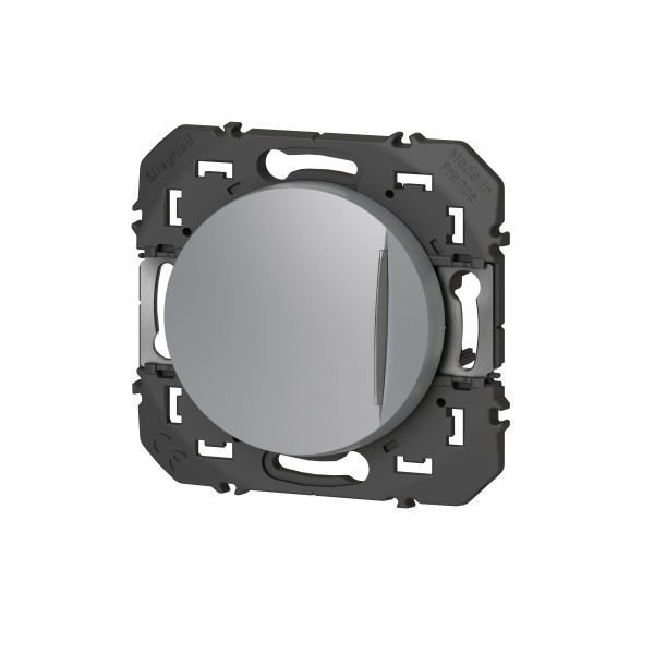 Interrupteur ou va-et-vient aluminium Legrand Dooxie avec voyant lumineux 10AX 250V