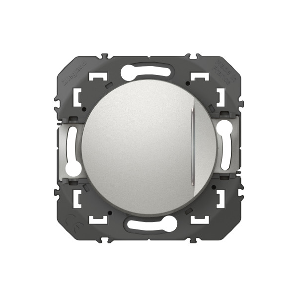 Interrupteur ou va-et-vient aluminium Legrand Dooxie avec voyant lumineux 10AX 250V