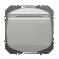 Interrupteur à badge Legrand Dooxie 10AX 250V~ finition aluminium