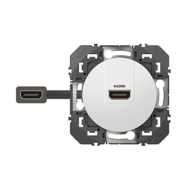 Prise HDMI blanc Dooxie Legrand pré-connectorisée version 2.0