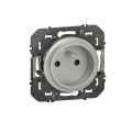 Prise de courant 2P+T aluminium Legrand Dooxie easyréno faible profondeur 16A