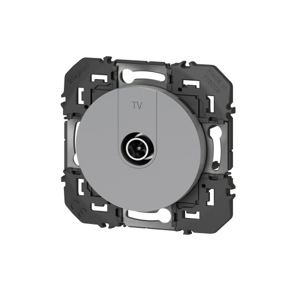 Prise télévision aluminium Dooxie Legrand simple étoilé blindée