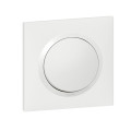 Poussoir blanc Legrand Dooxie 6A 250V avec plaque de finition
