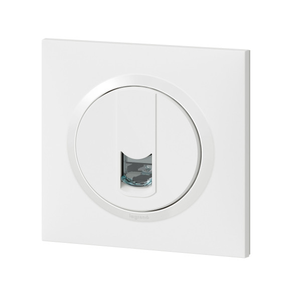 Prise RJ45 catégorie 6 FTP blanc Legrand Dooxie avec plaque carrée
