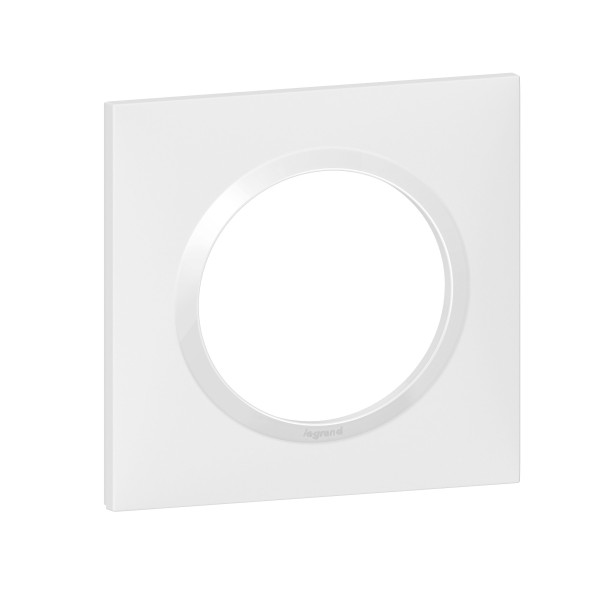 Plaque Legrand Dooxie carrée 1 poste finition blanc