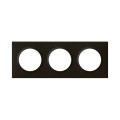 Plaque Legrand Dooxie carrée 3 postes finition noir velours