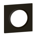 Plaque carrée dooxie 1 poste finition noir