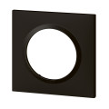 Plaque carrée dooxie 1 poste finition noir