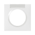 Plaque Legrand Dooxie carrée 1 poste finition blanc avec porte-étiquette