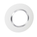 Plaque Legrand Dooxie ronde 1 poste finition blanc avec bague effet chrome