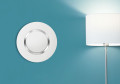 Plaque Legrand Dooxie ronde 1 poste finition blanc avec bague effet chrome