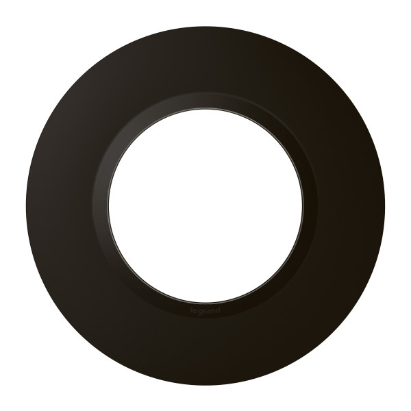Plaque ronde dooxie 1 poste finition noir