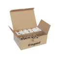 Lot de 10 connecteurs rj45 catégorie 6a stp avec plastron 2 modules - blanc