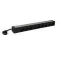 Pdu 19'' 1 u lcs² -voyant témoin tension -9x2p+t -cordon 3 m avec fiche 2p+t 16a