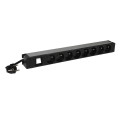 Pdu 19'' 1 u lcs² -interrupteur à voyant -8x2p+t -cordon 3 m avec fiche 2p+t 16a