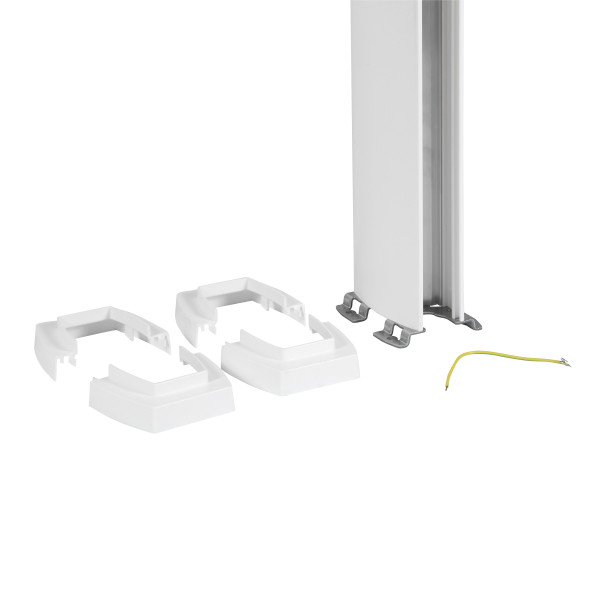 Colonne 2 compartiments Legrand à clippage direct hauteur 2,67m couvercle PVC et corps en alu blanc