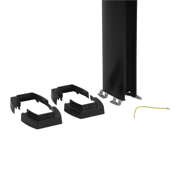 Colonne 2 compartiments Legrand à clippage direct hauteur 2,67m couvercle PVC et corps en alu - noir