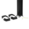 Colonne 2 compartiments Legrand à clippage direct hauteur 2,67m couvercle PVC et corps en alu - noir