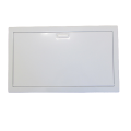 Porte metal extra plate coffret 3 rangees 36+6 modules blanc ral 9010
