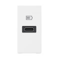 Chargeur usb type-c power delivery mosaic - 1 module blanc pour support lcm