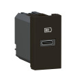 Chargeur usb type-c power delivery mosaic - 1 module noir pour support lcm