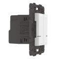 Interrupteur double connecté avec Neutre Mosaic With Netatmo 2x250W compatible Home + Control - blanc