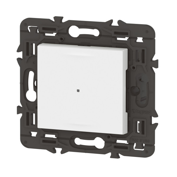 Interrupteur connecté Mosaic avec Neutre et variateur 150W LED compatible Netatmo - Blanc