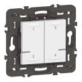 Commande sans fil 4 scénarios Mosaic With Netatmo, blanc, sans plaque, pile incluse