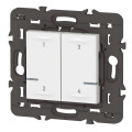 Commande sans fil 4 scénarios Mosaic With Netatmo, blanc, sans plaque, pile incluse