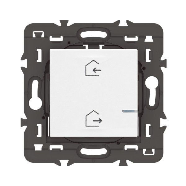Commande sans fil Départ/Arrivée Mosaic With Netatmo, blanc, compatible App Home + Control